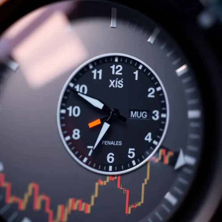 Clock face highlighting key trading sessions for binary options in South Africa