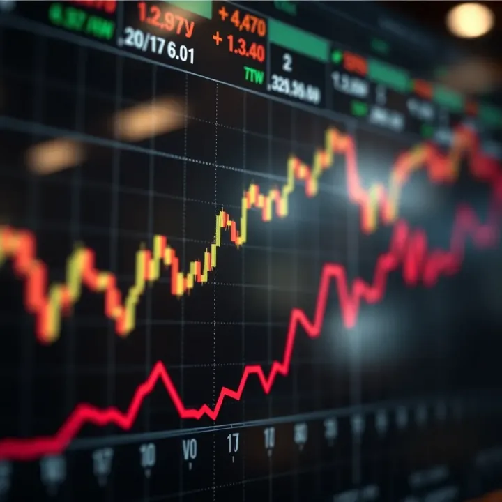 Chart displaying rising and falling asset prices illustrating binary options trading outcomes