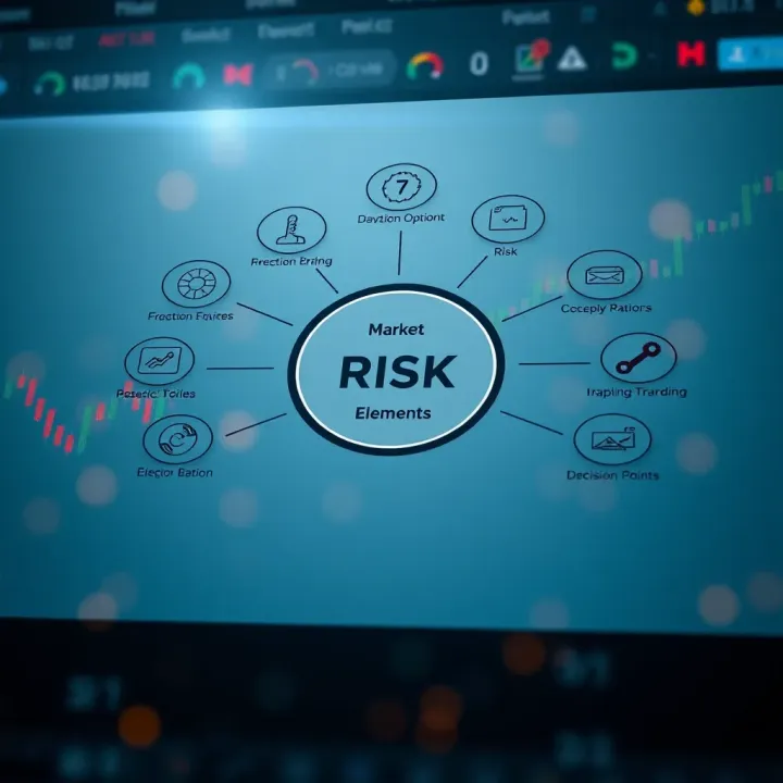 Diagram showing key components of binary options trading including risk, investment, and decision points