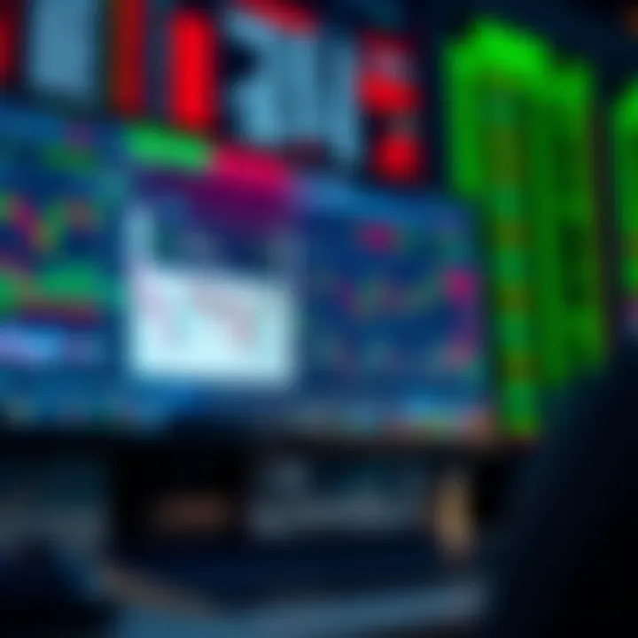 A digital interface displaying multiple forex trading system options with charts and indicators