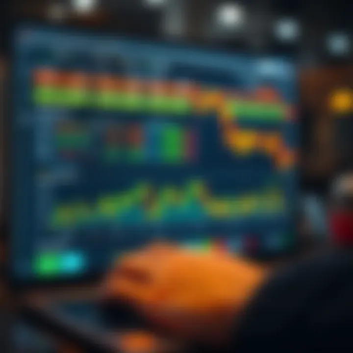 Comparison of features in various forex trading demo applications on a digital screen