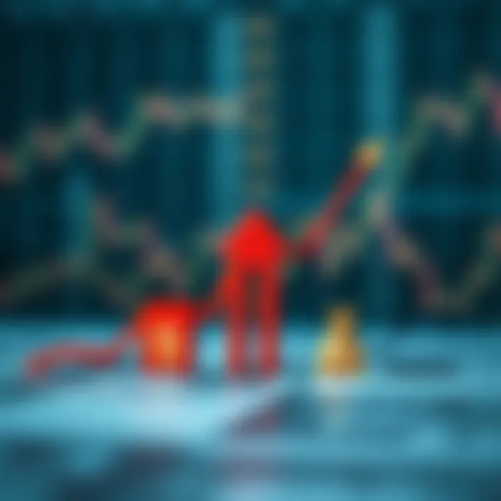 Conceptual graphic showing upward trend arrows and educational icons symbolizing skill growth in trading