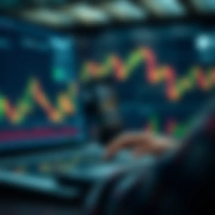 Visual representation of risk management strategies with digital tools and data analytics for traders