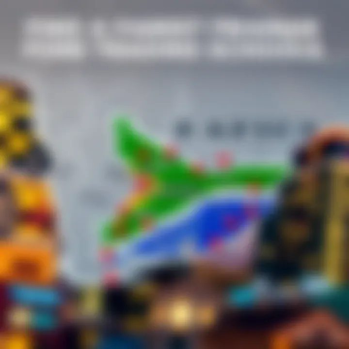 Map highlighting major cities in South Africa with forex trading schools marked