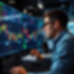 Trader analyzing key economic indicators on a digital screen to inform trading decisions