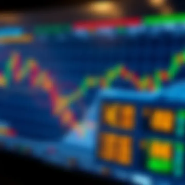 Forex trading charts and currency symbols displayed on a digital screen in Johannesburg