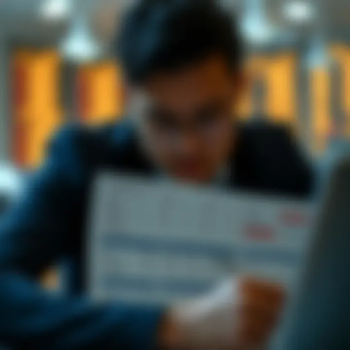 Illustration showing a detailed curriculum layout with forex trading strategies and market analysis