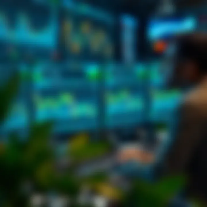 South African trader analyzing forex charts on multiple screens