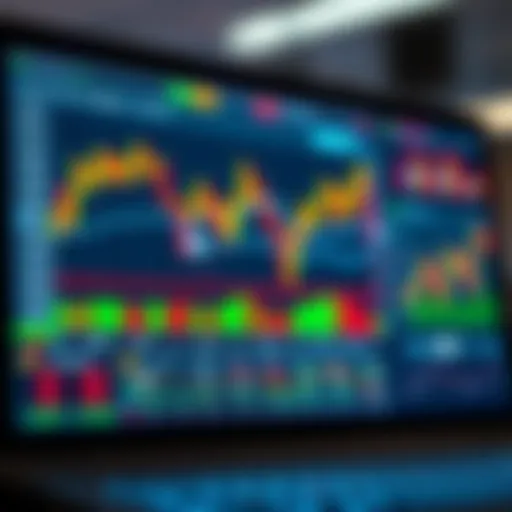 Digital screen displaying forex trading charts and currency pairs in a South African trading platform interface