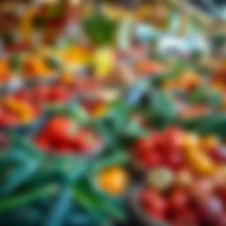 Vibrant Selection of Fresh Fruits and Vegetables at Fruit and Veg Park Meadows Colorful assortment of fresh vegetables and fruits arranged in market baskets