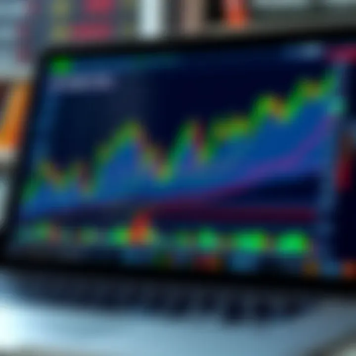 Graph depicting fluctuating currency exchange rates on a digital trading platform
