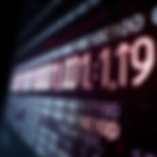 Diagram showing binary digits representing numerical values in a digital system