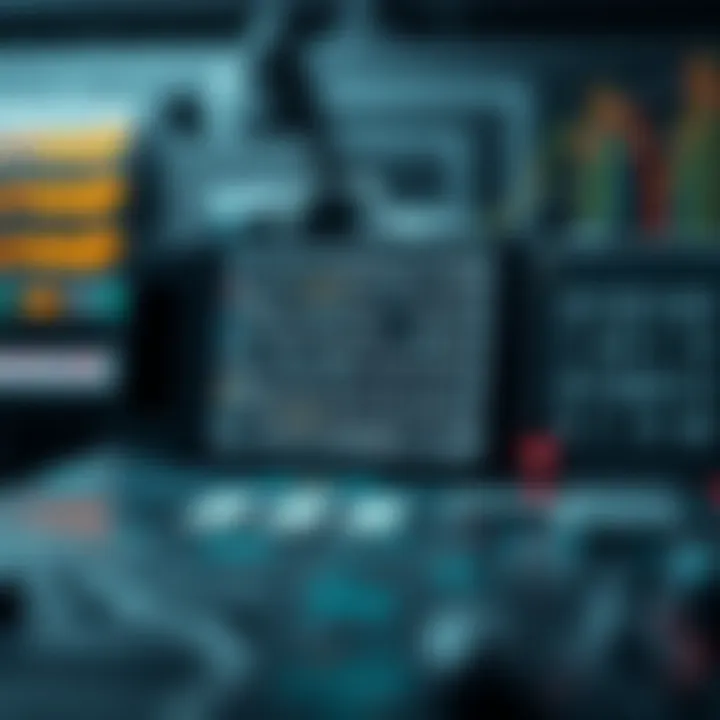 Visual representation of digital circuits using binary logic to control electronic devices in technology