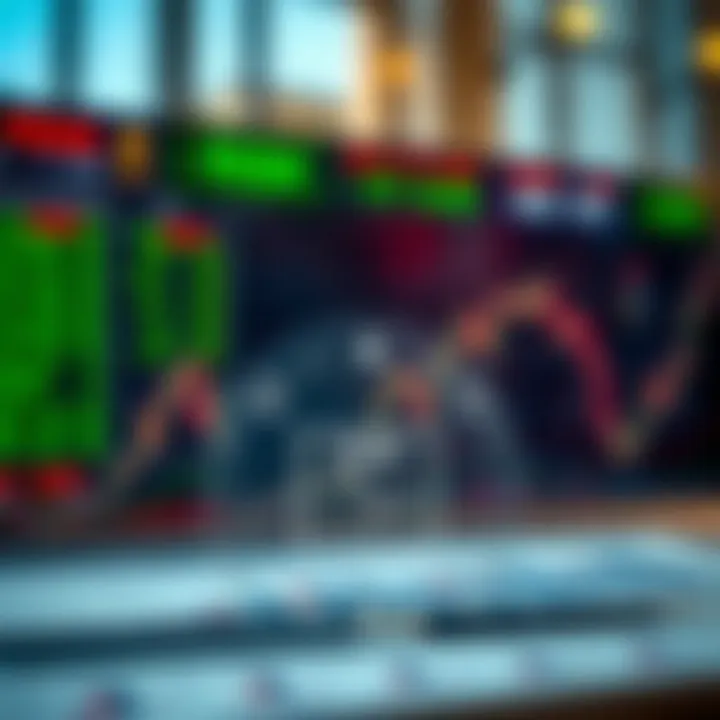 Visual representation of risk management techniques and strategy optimization in financial markets