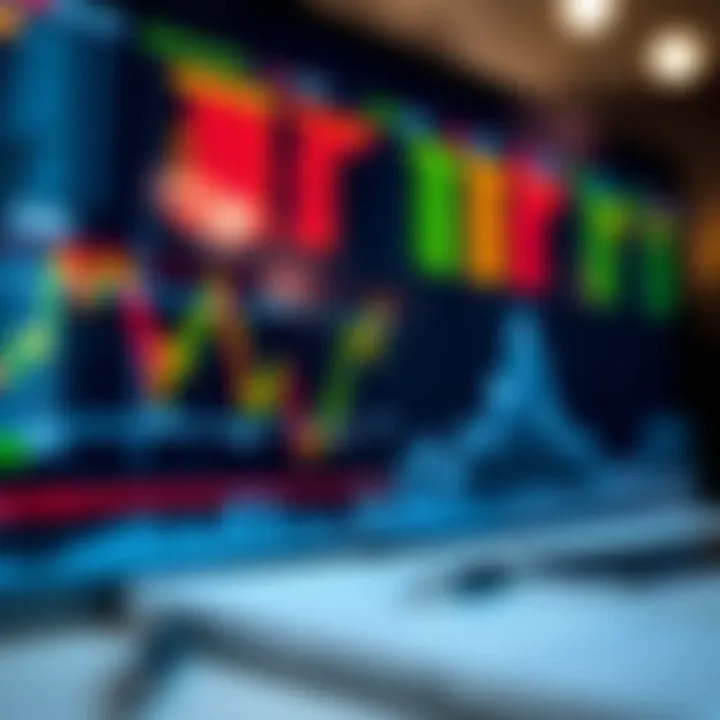 Graph showing fluctuating forex market trends and profit potential