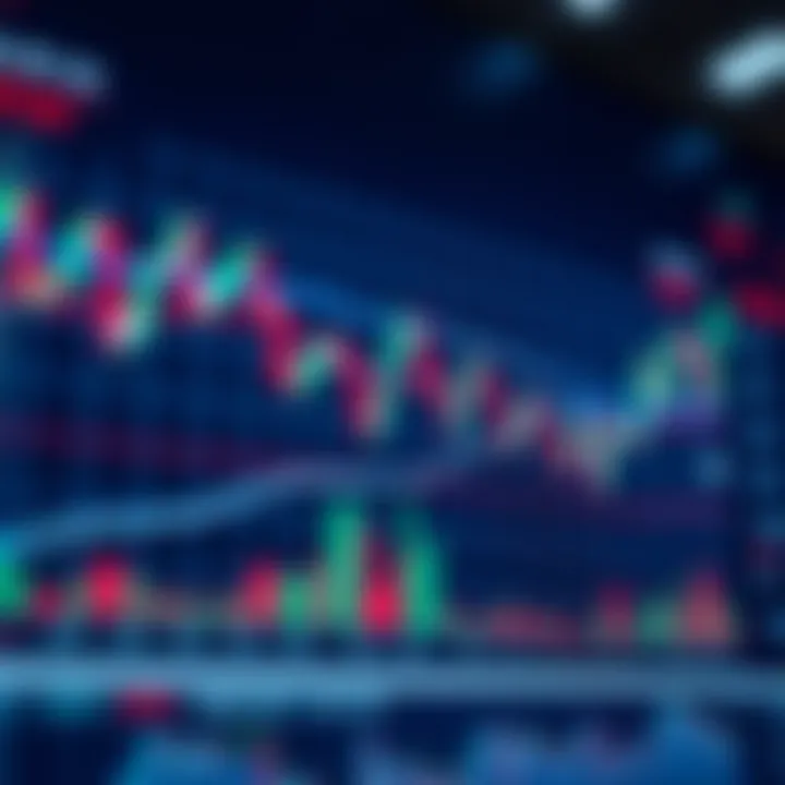 Graph illustrating automated forex trading strategies with currency charts and algorithmic data