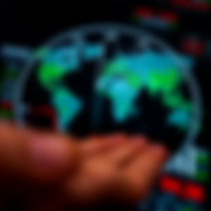 Global forex market clock showing different trading session times across major financial centers