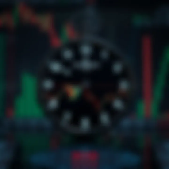 Clock showing South African time alongside forex market activity peaks