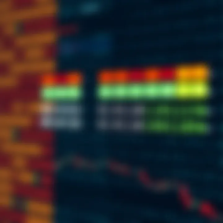 Diagram showing the relationship between hexadecimal digits and their binary equivalents with color-coded blocks