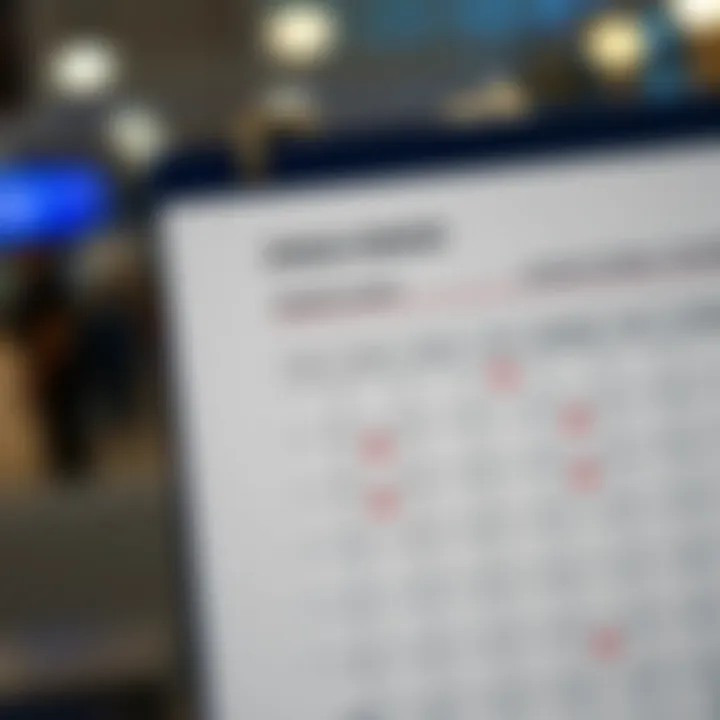 Calendar highlighting UNISA Parow trading hours with marked holiday closures