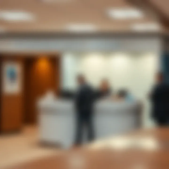 Visitor standing at Wynberg Home Affairs service counter receiving assistance