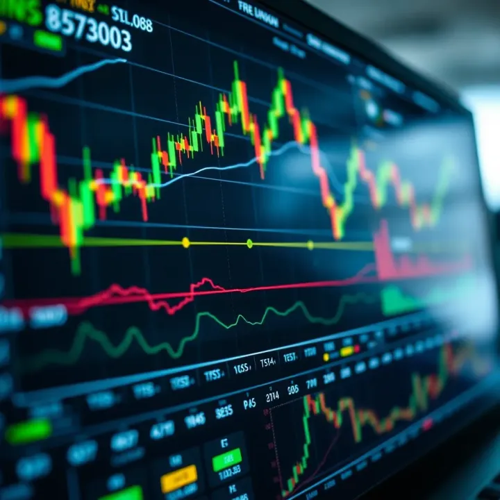 Dashboard of a forex trading platform showing currency pair charts and trading indicators