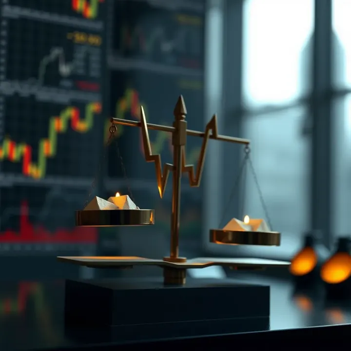 Illustration of risk management and profitability balance in forex trading