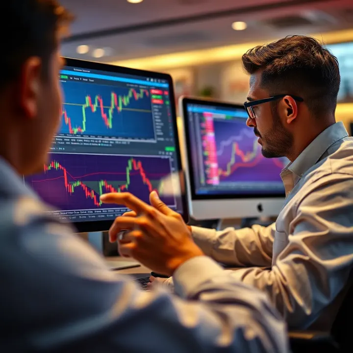Educational Support for New Traders Illustration of a person navigating educational content and tutorials on a trading platform