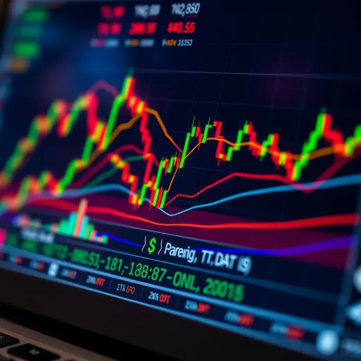 Chart displaying various forex trading strategies with trend lines and indicators