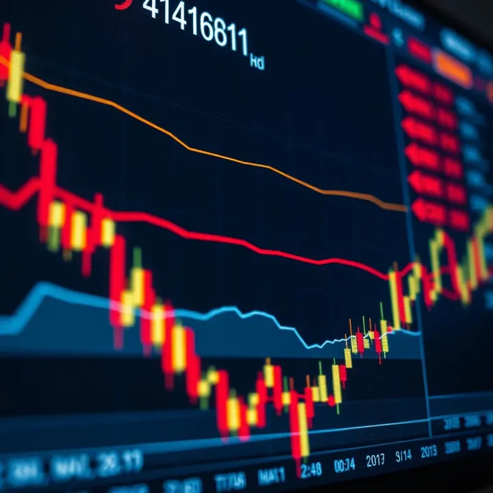 Detailed chart showing forex trading trends and currency fluctuations relevant to South African market