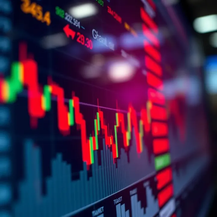 Chart showing rapid price movements in binary options trading