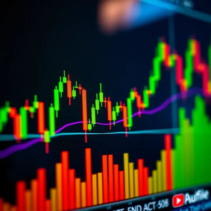 Close-up of a forex chart emphasizing key candlestick formations and their interpretation in trading