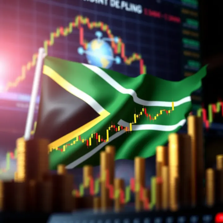 South African Forex Trading Regulations and Market Insights Illustration of South African flag with financial graphs and regulatory icons