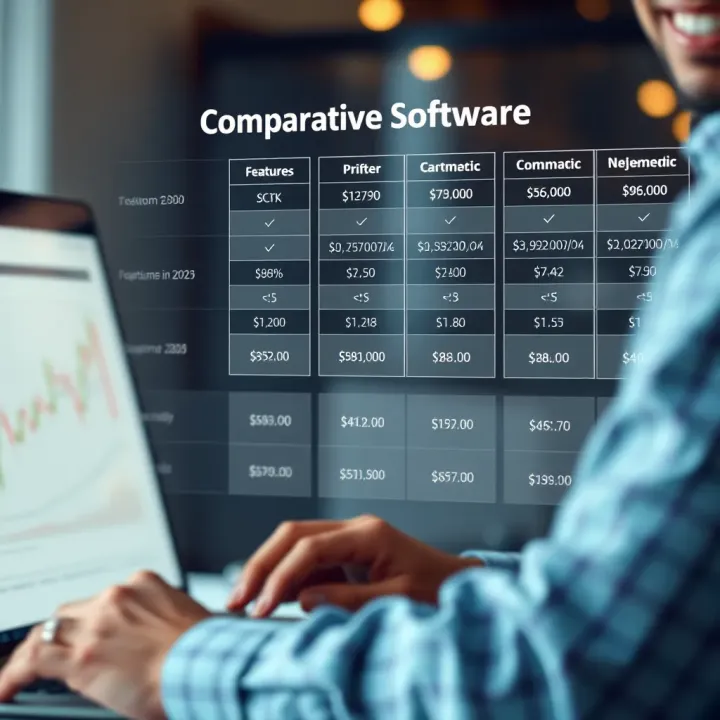 Comparison chart highlighting features and costs of different forex trading software options available in South Africa