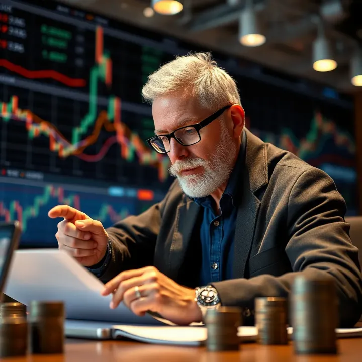Expert Forex Trading Guidance and Strategy Development Illustration of a mentor guiding on forex trading strategies with charts and currency symbols
