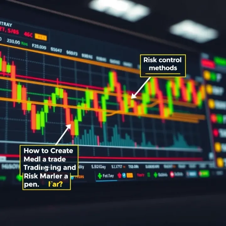 Chart showing currency market fluctuations with annotations highlighting trading strategy and risk control methods