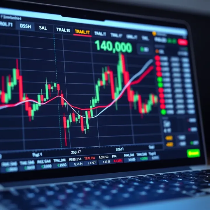 Graph showing currency pair movements on a digital trading platform interface