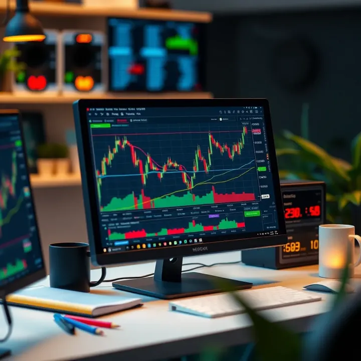 Popular Forex Trading Platform Used in South Africa Computer screen displaying popular forex trading platform interface with charts and data