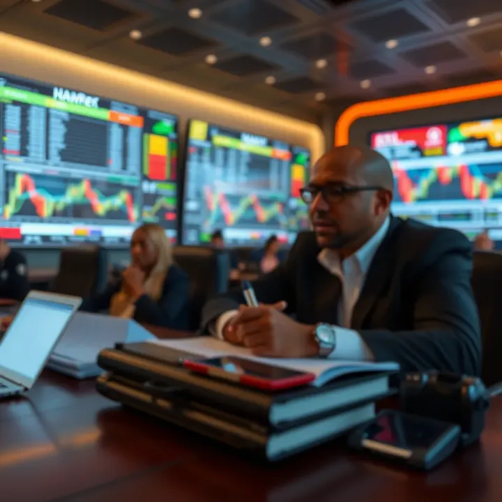 Conceptual illustration of risk management and strategic decision-making in forex trading