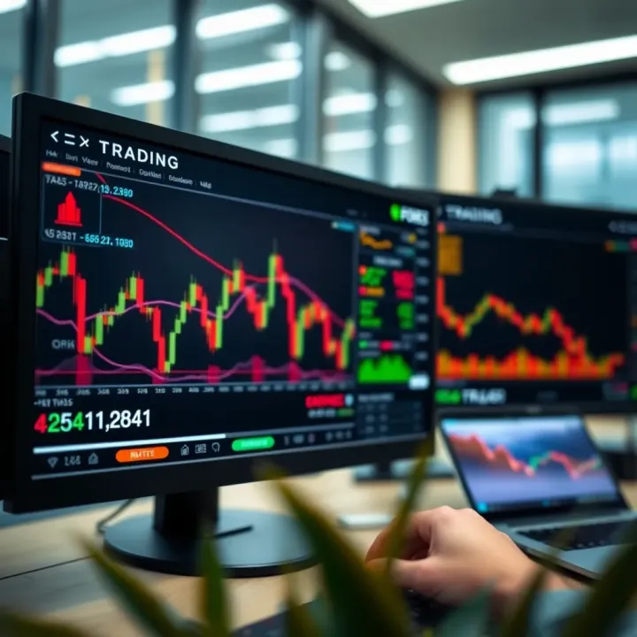 Screenshot of a forex trading tutorial video showing currency charts and technical indicators