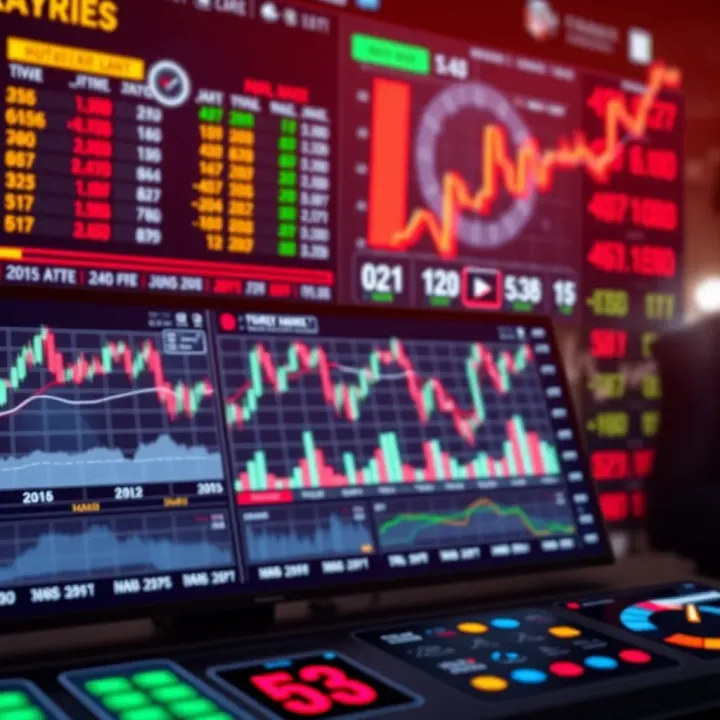 Futuristic dashboard displaying currency charts and economic indicators symbolizing technological evolution in currency markets