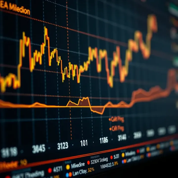 Graph depicting the trend and fluctuations in gold prices relevant to forex trading in South Africa