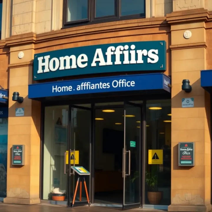 Exterior view of the Home Affairs office in Alberton with clear signage and entrance
