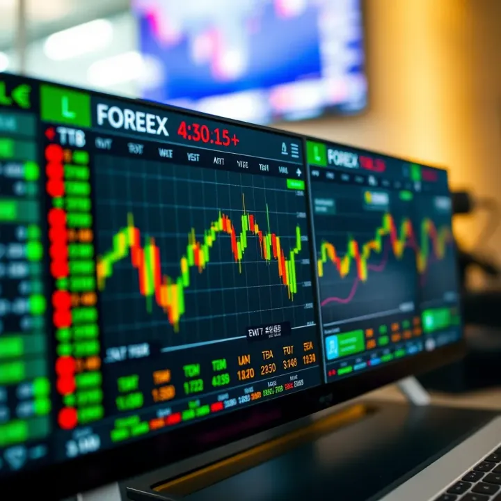 Interface of a free forex trading platform showing currency pairs and real-time market data