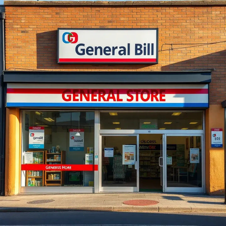 Exterior view of a general store in Port Elizabeth with clear signage and open doors during daylight