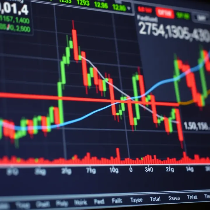 Chart displaying forex currency pairs with clear trend lines and candlestick patterns