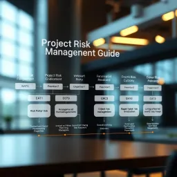 Flowchart illustrating the stages of project risk management from identification to mitigation