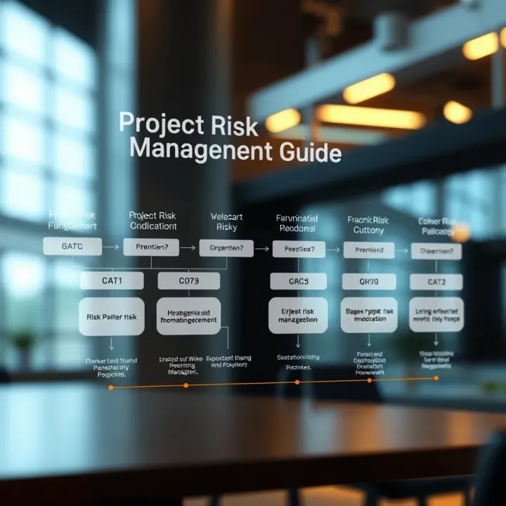 Flowchart illustrating the stages of project risk management from identification to mitigation