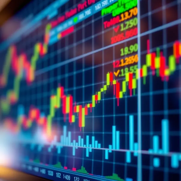 Graph showing algorithm-driven trading decisions in binary options market