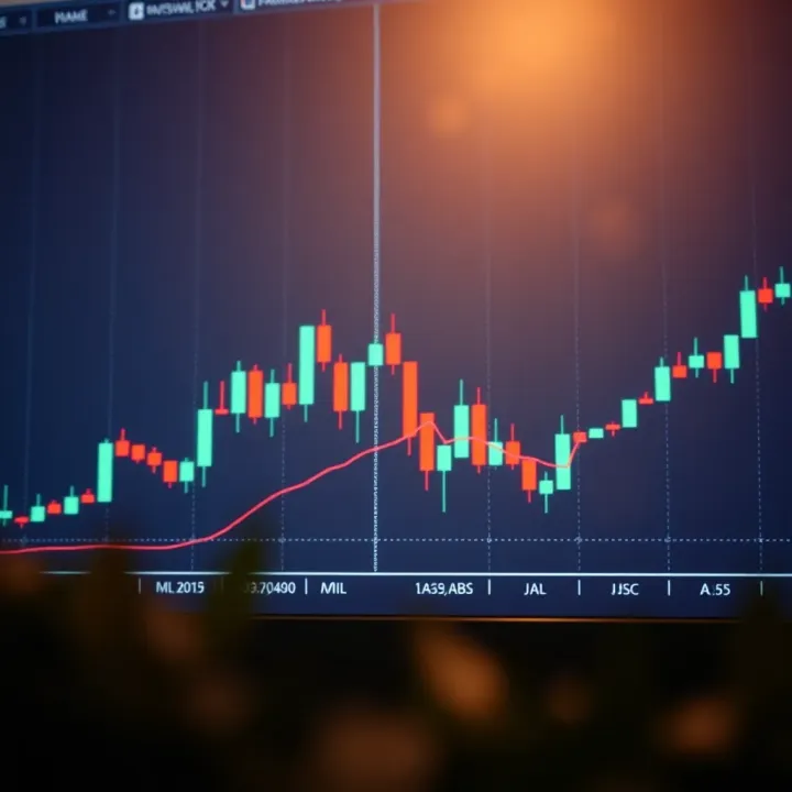 Chart showing a bullish continuation candlestick pattern with increasing price trend